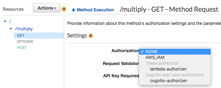 AWS API Gateway Authorization