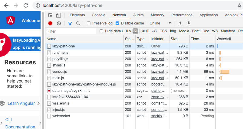 Inspect Lazy Loaded Module On Chrome DevTools Network Tab