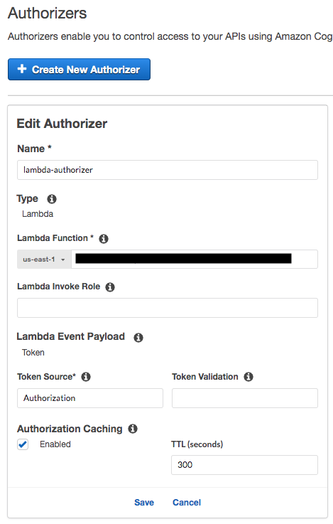 AWS API Gateway Lambda Authorizer
