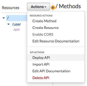 AWS API Gateway Console Integration Request