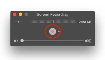 QuickTime Player Initiate Screen Recording