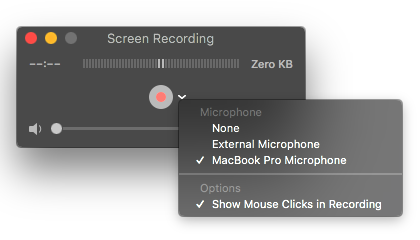 quicktime player screen recording no audio