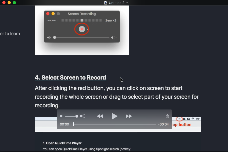 macbook screen record audio