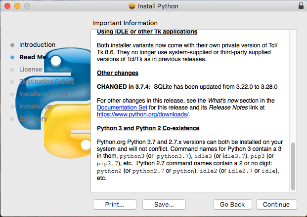 Installing Python 3.7.4