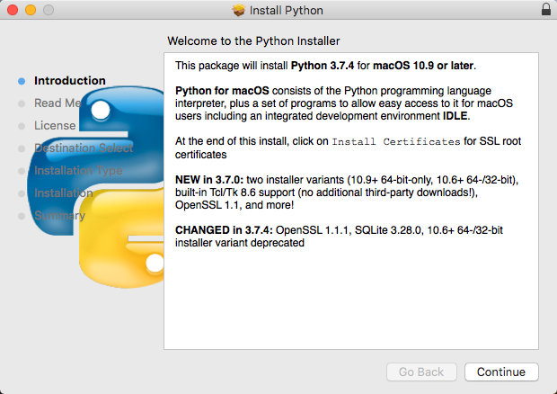 install python 3.7