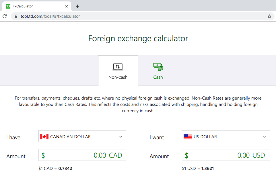 How much is 45 dollars $ (USD) to CDN$ (CAD) according to the foreign  exchange rate for today