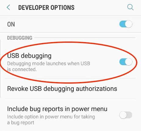 Android Developer options