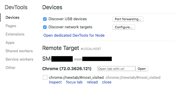 Chrome Inspect Mobile Chrome Browser