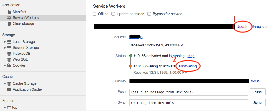 Chrome Service Worker Skip Waiting